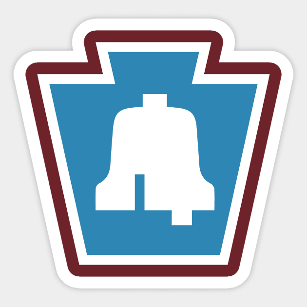 Phillies Keystone Liberty Bell Blue Sticker by Louis Cook